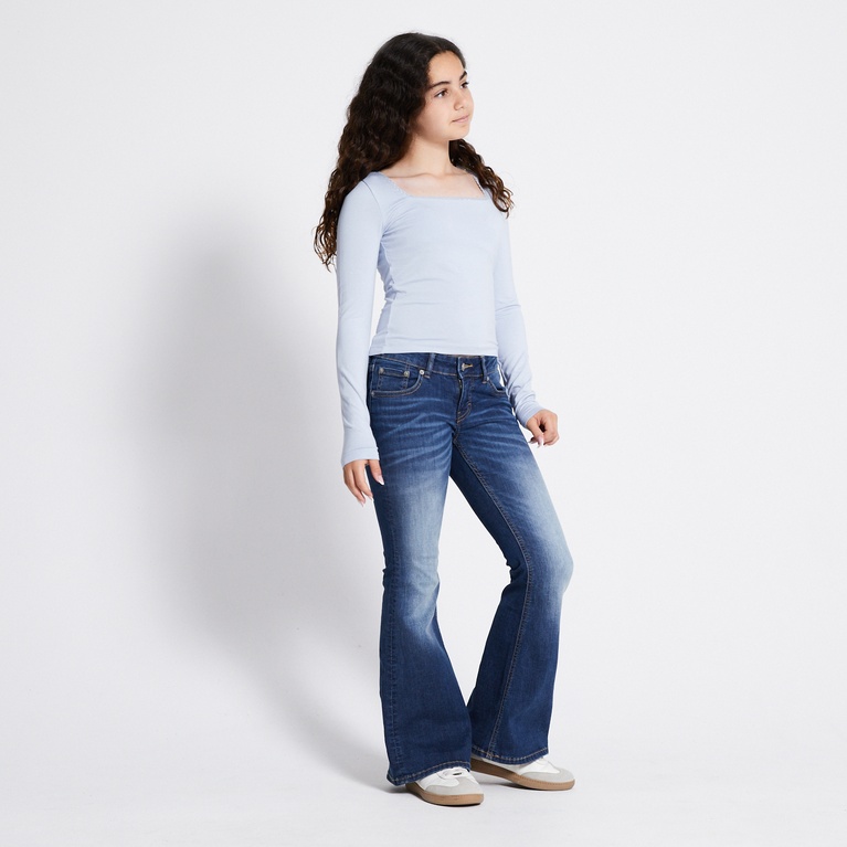 Long sleeve lace top "Agda" Sky Blue
